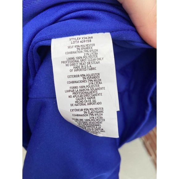 𝅺nwt Xscape Blue Beaded Evening Gown Size 4 - Picture 9 of 9